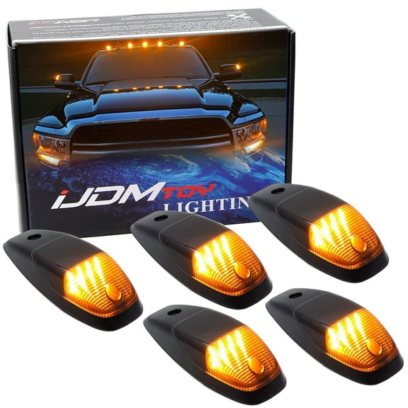 Black-Out Smoked Lens Amber Yellow Full LED Exterior Decorative Lights Fits Dodge RAM 1500 2500 3500 Cab Roof