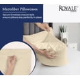 thumbnail image 5 of Royale Linens Standard Pillowcase Set of 2 - Bed Pillow Cover - 20"x26" - Sand Pillowcases - 1800 Brushed Microfiber, Wrinkle & Fade Resistant - Soft & Cozy- Standard Size Pillow Case (STD,Sand), 5 of 9