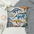 thumbnail image 2 of Nawypu  Wild Dinosaurs Throw Pillow Covers - Fauna Dinosaur Pillow Case Tyrannosaurus Brachiosaurus Dino Pillowcase Square for Boys Room Home Decor, 2 of 5