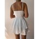 thumbnail image 5 of Vestido corto de verano sexy con tirantes irregulares, nuevo, de color liso, ajustado, sin espalda, para mujer, casual, de fiesta, elegante, de corte A, minivestido 797., 5 of 5