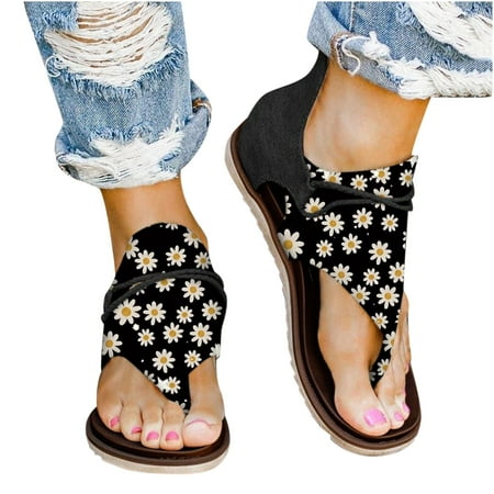 

Women s Printing Zipper Casual Vacation Open Toe Pinch Toe Flat Beach Sandals