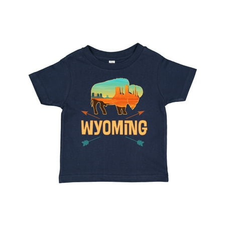 

Inktastic Wyoming Vacation Buffalo Silhouette Gift Toddler Boy or Toddler Girl T-Shirt