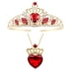 thumbnail image 1 of Tiara y collar HEIKLN de corazon rojo Descendientes 3, 1 of 2