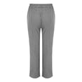 thumbnail image 5 of Rigardu Women's Woven Jacquard Striped Patchwork Loose Casual Pocket Trousers Black + M, 5 of 8