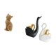 thumbnail image 5 of Elegantes figuras decorativas de resina de un gato y un cisne. Esculturas de animales para la entrada, estantería, sala de estar, dormitorio, adorno d, 5 of 8