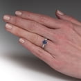thumbnail image 5 of 925 Sterling Silver Ring Natural Montana Sapphire Engagement Ring Moissanite Accented Wedding Ring September Birthstone Ring, 5 of 5