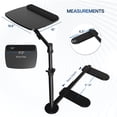 thumbnail image 5 of VIVO Black 20 inch Over Couch Swivel Table, Laptop Desk for Remote Work, 5 of 7
