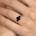 thumbnail image 4 of Gem Stone King 2.04 Ct Oval Black Onyx 18K Rose Gold Plated Silver Ring, 4 of 6
