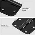 thumbnail image 3 of Bisagra para puerta 3.5 pulgadas radio 5/8 pulgada acabado mate negro bisagra estándar para interior dormitorio residencial, 3 of 7