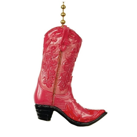 Measures Approximately 2 1/2 Inches (Pink Cowgirl Boot Ceiling Fan Pull - Western Decor, Measures approximately 2 1/2 x 2 x 1/2 inches, excluding chain By Clementine)