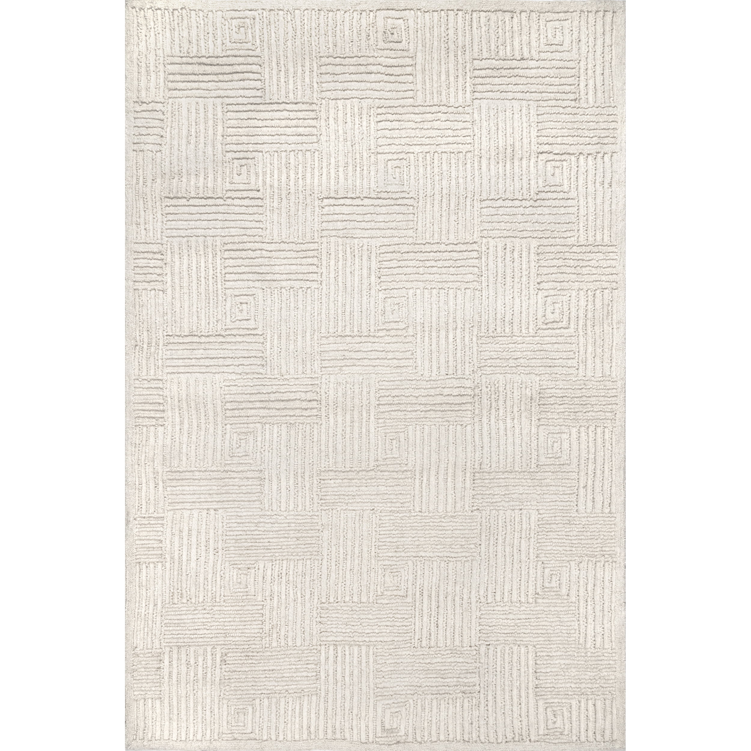  nuLOOM Texture Supreme Area Rug, 5x8, Ivory : Everything Else