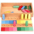 thumbnail image 1 of Juego de clasificación, color, versión Montessori, con 16 piezas de madera de haya, 1 of 1