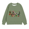 thumbnail image 3 of Odeerbi Kids Boys Girls Christmas Crewneck Sweatshirts Fall Winter Pullover Sweatshirt Kids Long Sleeve Christmas Pattern T-shirt Sweatshirt Top Kids Clothes Green, 3 of 4