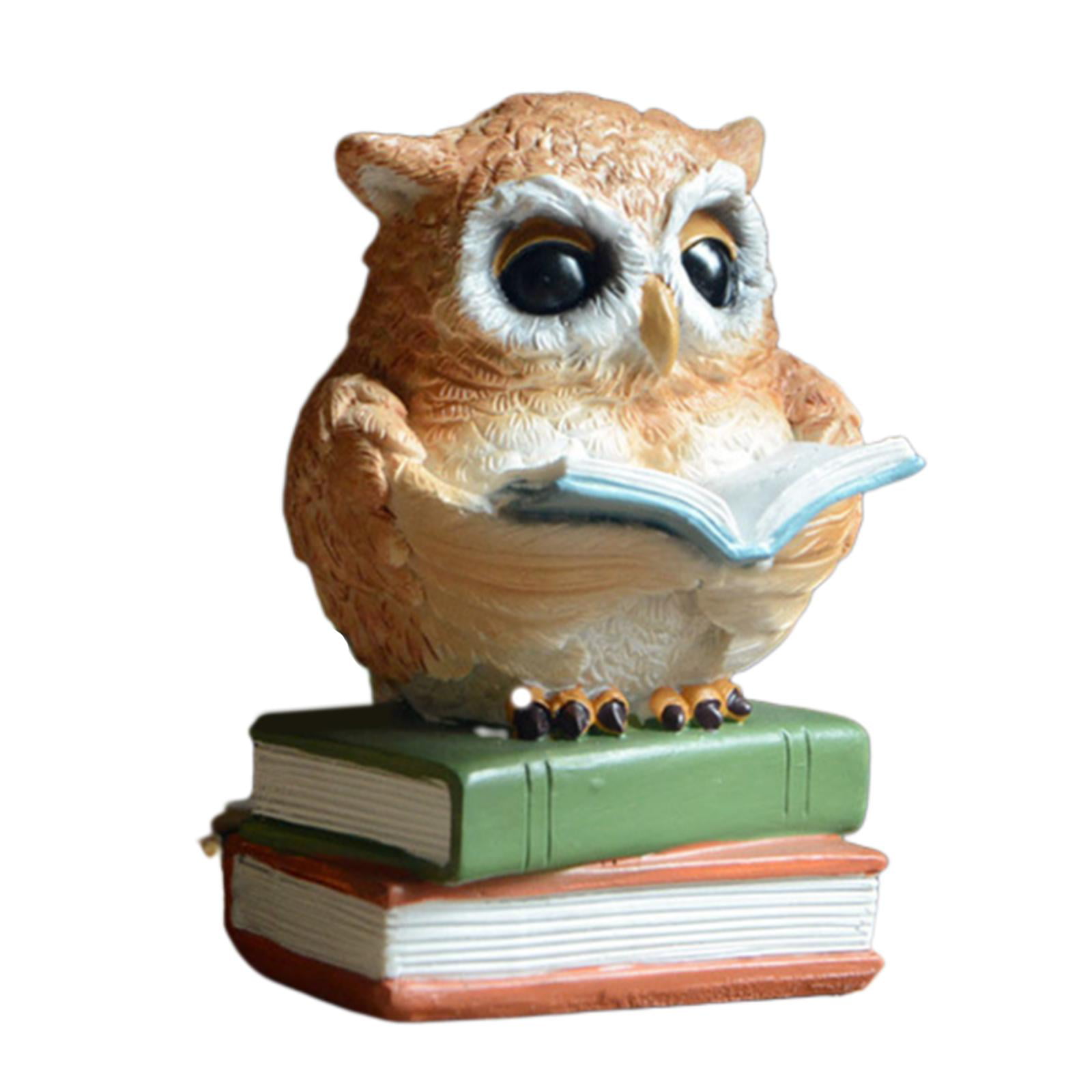 Creative Resin Owl Figurines Garden Study Pots Decor Ornament Accessories 