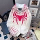 thumbnail image 2 of Sudadera con capucha de araña flocada para hombre y mujer, abrigo de estilo gótico con cremallera completa, sudadera y2k, Hip Hop, primavera y otoño, nuevo, 2 of 3
