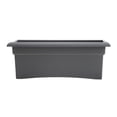 thumbnail image 5 of Bloem Veranda 26" Plastic Rectangular Deck Box Planter - UV-Resistant, Indoor/Outdoor, Charcoal, 2-Pack, 5 of 7