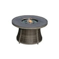 thumbnail image 2 of Direct Wicker Round 42" Gas Fire Pit Table with Rattan Chairs 5 Pieces Outdoor Conversation Set-Grey, 2 of 6