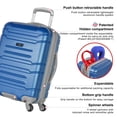 thumbnail image 5 of Olympia U.S.A. Denmark 3-Piece Expandable Lightweight Suitcase Hardside Luggage Set with Double Spinner Wheels, Multi Grip, Locking System Navy, 5 of 12
