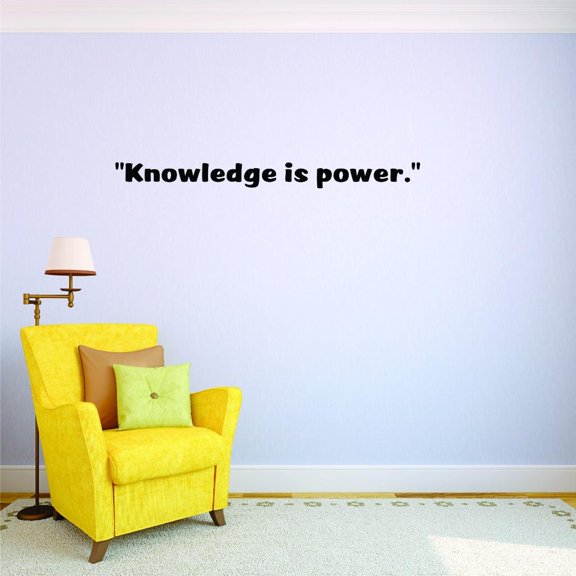 Custom Decals Knowledge Is Power. Wall Art Size: 8 X 30 Inches Color: Black