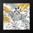 thumbnail image 2 of Nan 12x12 Black Modern Framed Museum Art Print Titled - Jungle Zebra, 2 of 5