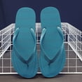 thumbnail image 2 of Mens Lightweight Flip Flops Slides Thong Sandals Comfortable Non Slip Shower Shoes for Pool Beach Outdoor Blue Size7, 2 of 6