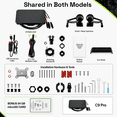 thumbnail image 5 of Aoocci C9 Pro 6" Motorcycle Dash Cam, 1080P Dual Camera, Simultaneous Split-Screen Display,for Wireless CarPlay & Android Auto Compatible, IP67 Waterproof,Without TPMS, 5 of 8