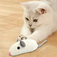thumbnail image 4 of White Plush Mouse Cat Toy, Sound Activated Squeaky Rat for Hunting 1 Pack, Interactive Chew Toy for Kitten Training, Boredom Buster Gift 4.3x2.2 Inch, 4 of 4