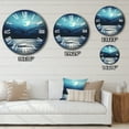 thumbnail image 4 of Designart "Super Moon Rising Over the Sea III" Beach & Ocean Oversized Wall Clock, 4 of 5