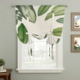 thumbnail image 2 of Green Leaves Balloon Curtains for Bedroom/Front Door/Bathroom, Tropical Summer Botanical Watercolor Elegant Rustic Tie Up Curtains 63 Inch Length Kitchen Curtains Shades for Windows 46"x63", 2 of 8