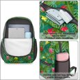 thumbnail image 4 of 17 Inch Lightweight Backpack,PVC Waterproof Oxford Fabric, Ergonomically Designed, with Large Capacity, Exotic Jungle Aesthetic, 4 of 5