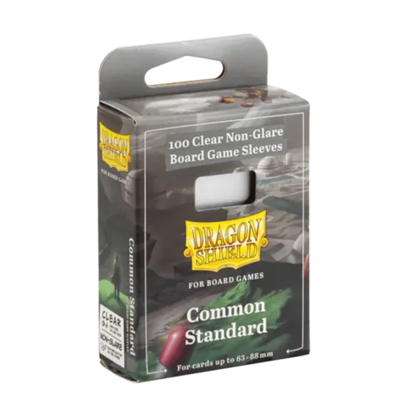 Dragon Shield, Board Game Sleeves, Non-Glare front and textured back, Common Standard size - Clear