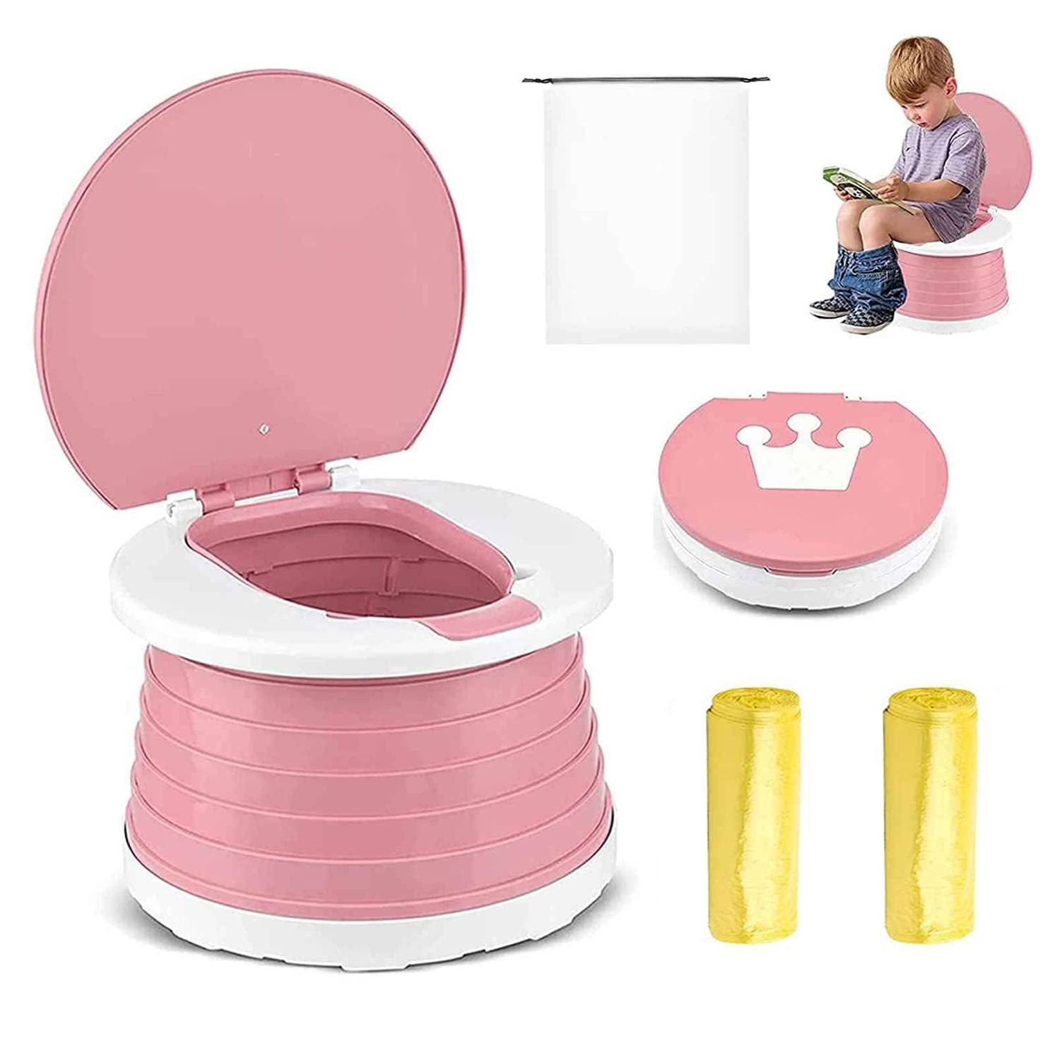 ENASAT Children's Folding Toilet,Portable Potty for Kids Toddlers