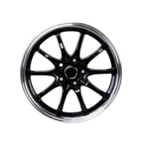 17 X 8 Inch Black Machine Lip Wheels Rim 5x114.3 Wheel ET 30 CB 73.1