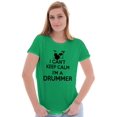 thumbnail image 3 of Can't Keep Calm a Drummer Percussion Womens Slim Fit Graphic Tee Brisco Brands M, 3 of 5