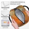 thumbnail image 6 of YFYANG Portable Waterproof Insulated Lunch Bag, Orange Vintage Texture Reusable Cooler Bag / Picnic Bag for Adults Teens, 6 of 9
