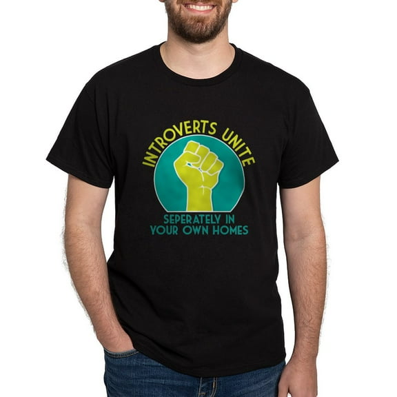 CafePress - Introverts Unite Dark T Shirt - Men's Classic Graphic Cotton T-Shirt