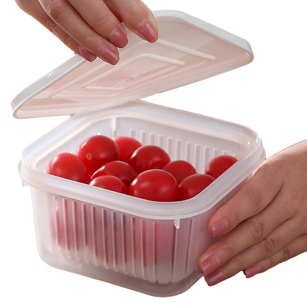 Tohuu Drain Fresh Box Fridge Food Storage Container Multifunctional