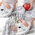 thumbnail image 4 of FINGERCRAFT Kitchen Towels, 100% Natural Cotton Waffle, Set of 6 Multi-Purpose Kitchen Cloth Very Soft Highly Absorbent Tea Towels for Home and Kitchen 20in X 30in Blue Pottery, 4 of 7
