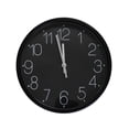 thumbnail image 1 of Reloj de Pared QZ Negro Silencioso Manecillas Plata 30 cms x 4 cms, 1 of 5