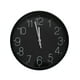 thumbnail image 1 of Reloj de Pared QZ Negro Silencioso Manecillas Plata 30 cms x 4 cms, 1 of 5