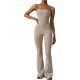 thumbnail image 1 of ABOCIW Monos acampanados para mujer con cuello en V halter bodycon de longitud completa casual mono mono, 1 of 4