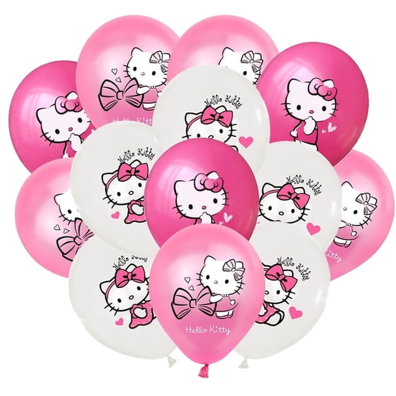 24 PCS Kitty Cat Balloons Birthday Party Balloons Kitty Balloons Latex Balloons