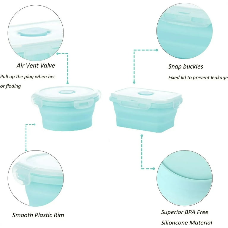 Collapsible Silicone Food Containers- Smart Kitchen Corner