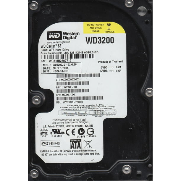 Bij wet kloon Tien jaar WD3200JD-22KLB0, DCM HSCHCAJCA, Western Digital 320GB SATA 3.5 Hard Drive - Walmart.com Bij wet kloon Tien jaar WD3200JD-22KLB0, DCM HSCHCAJCA, Western Digital 320GB SATA 3.5 Hard Drive - Walmart.com