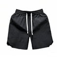 thumbnail image 2 of Drawstring Lounge Casual Short Pants Summer Thin Casual Loose Men's Shorts Solid Color Five Quarter Shorts Quickdrying Men's Sports Shorts Black Xxl, 2 of 5