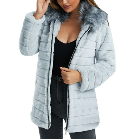 

Aompmsdx Women S Artificial Wool Long Sleeve Pajamas Casual Solid Color Zipper Loose Hooded Jumpsuit Pajamas Casual Winter Warm Rompe Cute Ears Sleepwear Winter Jacket Women