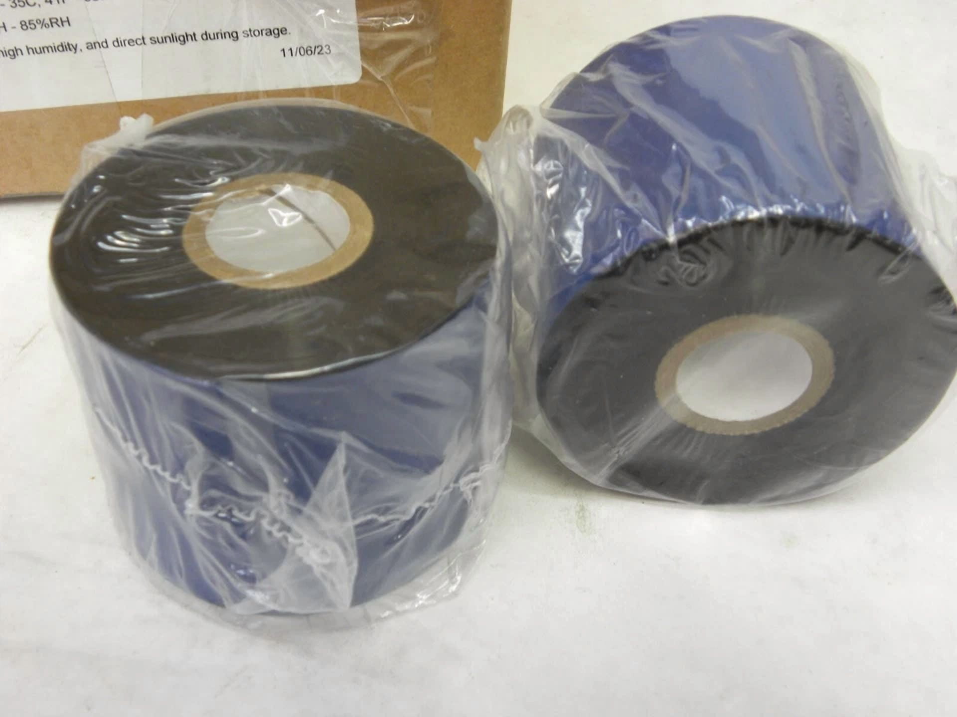 BUTTERFLY- 2 Rolls- 2.52" X 1476' Trx 55 Resin Wax Thermal Transfer Ribbons For Zebra