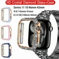 thumbnail image 2 of HD Crystal Diamond Glass Case For Apple Watch11 46mm 42mm Screen Protective Shell iWatch11 10 Cover, 2 of 7