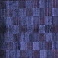 thumbnail image 1 of Ahgly Company Indoor Square Checkered Blue Modern Area Rugs, 5' Square, 1 of 4