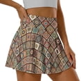 thumbnail image 3 of Xoenoiee Boho Mandala Flower Print Pleated Tennis Skirt for Women with Pockets Shorts Women's High Waisted Lightweight Athletic Golf Skorts Skirts, XL, 3 of 6